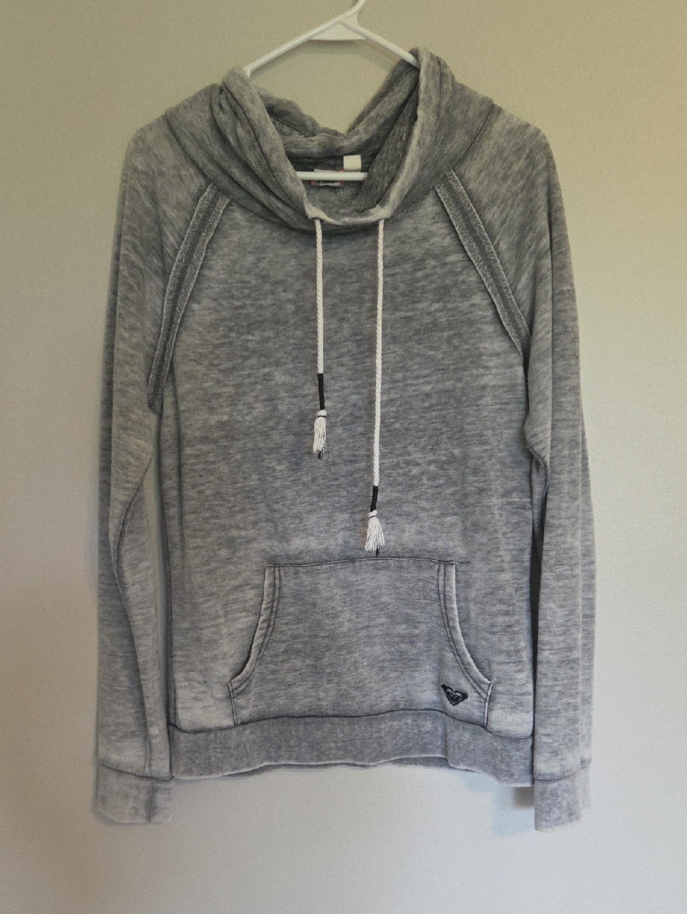 Roxy Casual Gray Cowl Neck Women's Sweater